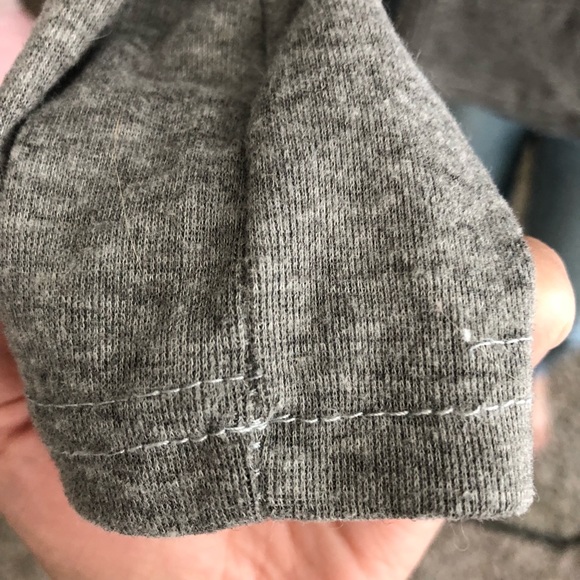 BUTTON FRONT LONG SLEEVE POCKET TEE IN GREY - Picture 7 of 7